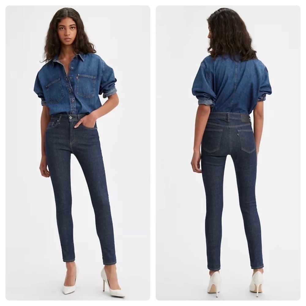 LEVI’S MADE & CRAFTED 721 Selvedge High Rise Skinny Jeans in Dark Wash, 25, NWOT